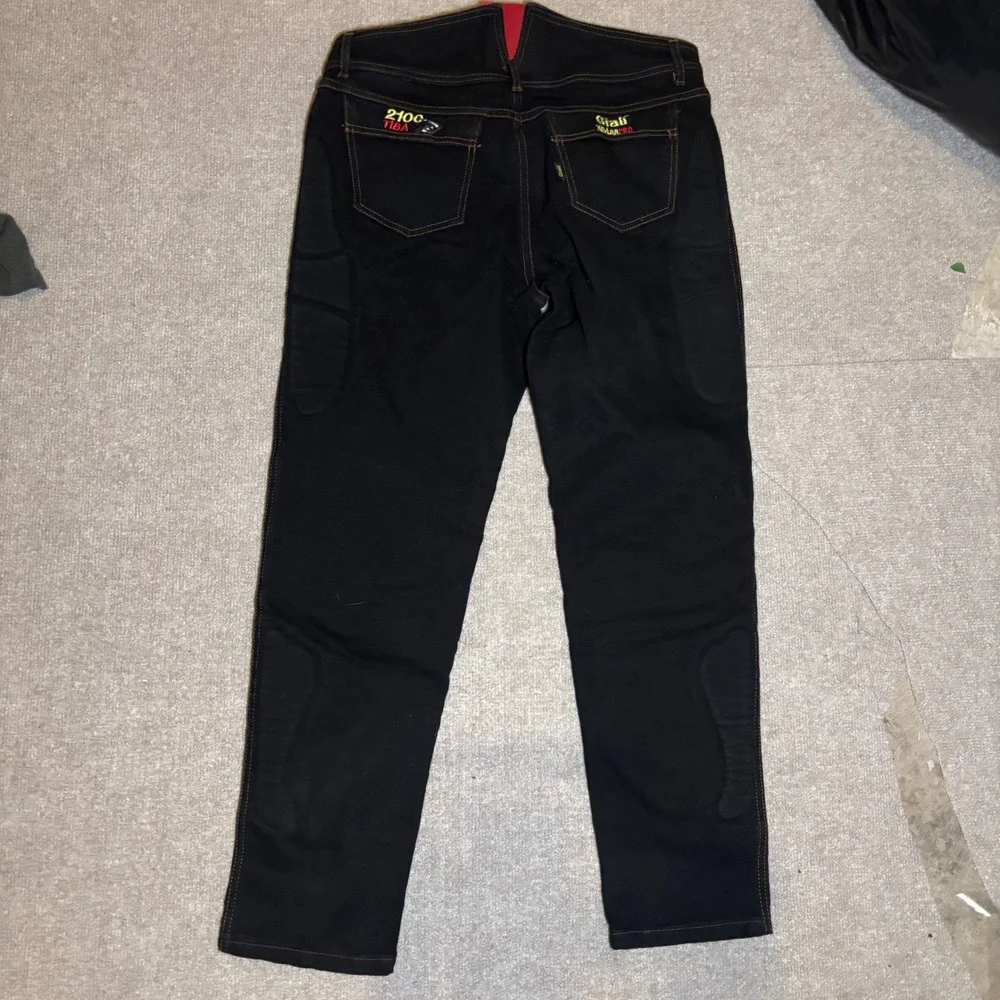 Giali Italy Motorcycle Riding Jeans Black Padded Armor 2100 TIBA Mens 36 52 - Picture 11 of 16